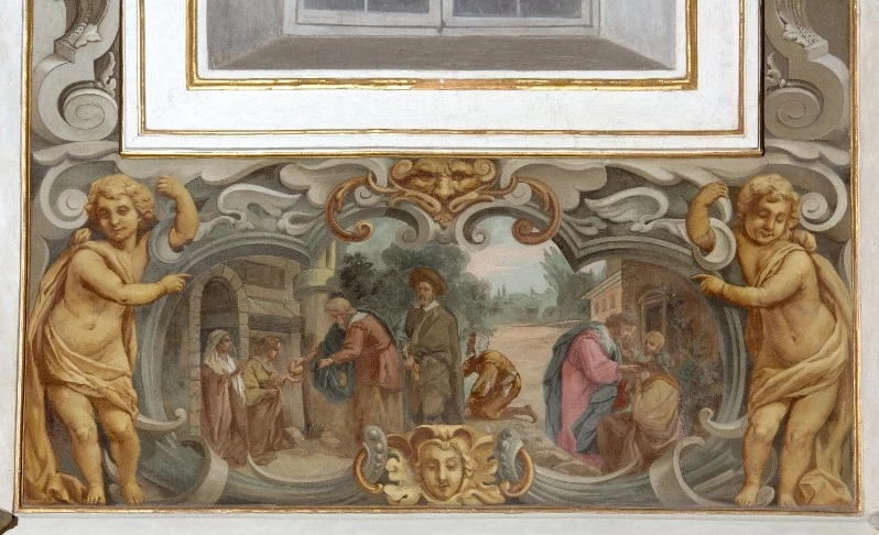 Gian Giacomo Barbelli - Dare da mangiare agli affamati e dare acqua agli assetati, chiesa di San Giovanni della Carità, Crema